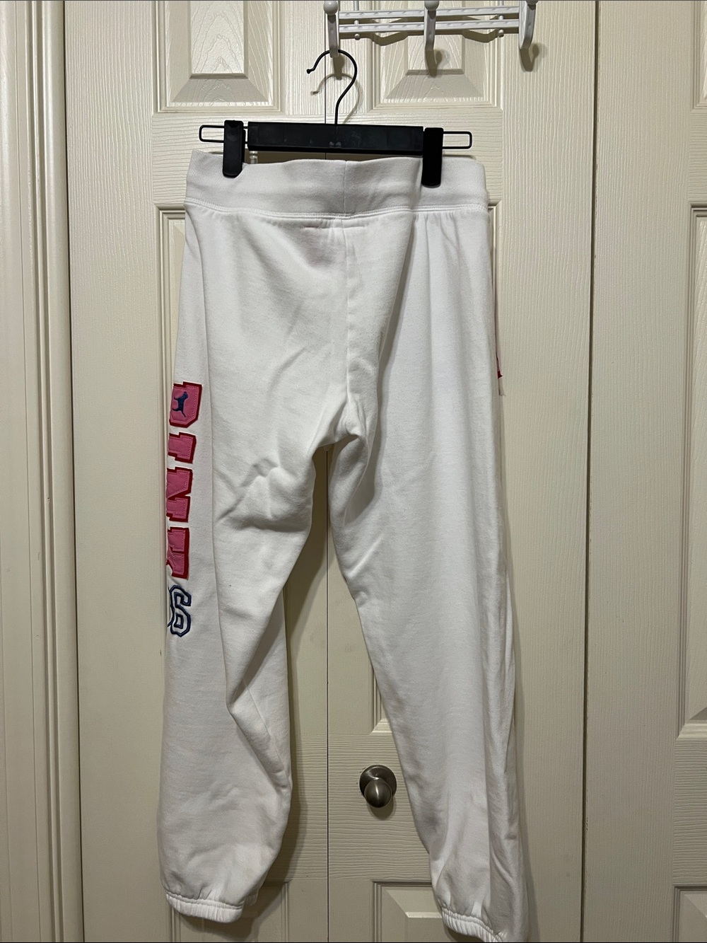 Pink P Logo White Jogger Sweatpants size S- - Picture 6 of 6